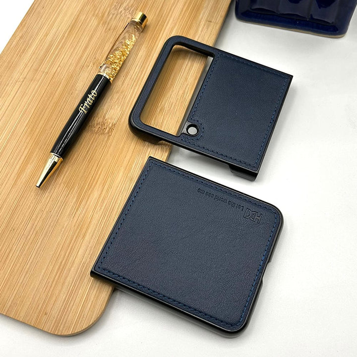 FRATO Flip 4 Collection Samsung Z Flip 4 PU Leather Stitch Design Case Cover