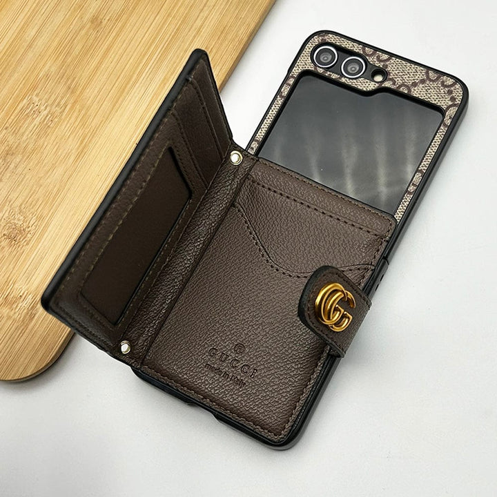 FRATO Flip 5 Collection Samsung Galaxy Z Flip 5 Luxury Brand GG Wallet Case Cover