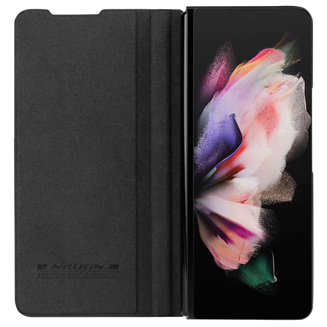 FRATO Fold 3 Collection Nillkin Qin Leather Case Cover For Samsung Z Fold 3 Black