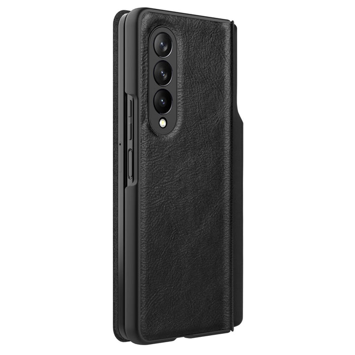 FRATO Fold 3 Collection Nillkin Qin Leather Case Cover For Samsung Z Fold 3 Black
