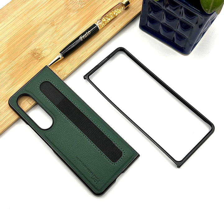 FRATO Fold 4 Collections Green Samsung Z Fold 4 PU Leather Design With S Pen Slot Case Cover