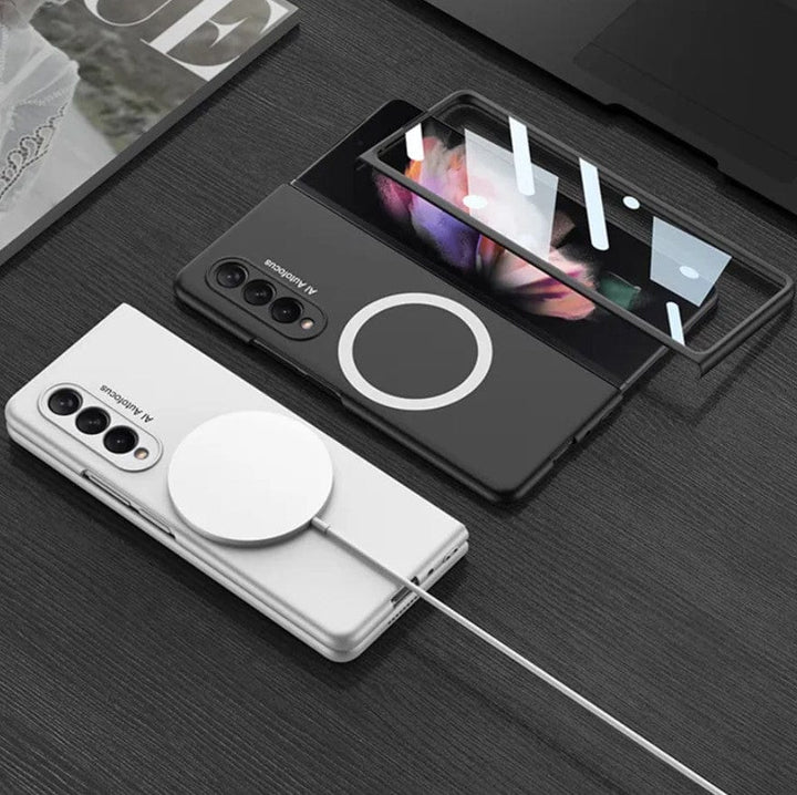 FRATO Fold 4 Collections Samsung Galaxy Z Fold 4 Ultra Thin Magsafe Wireless Charging Matte And Glass Case