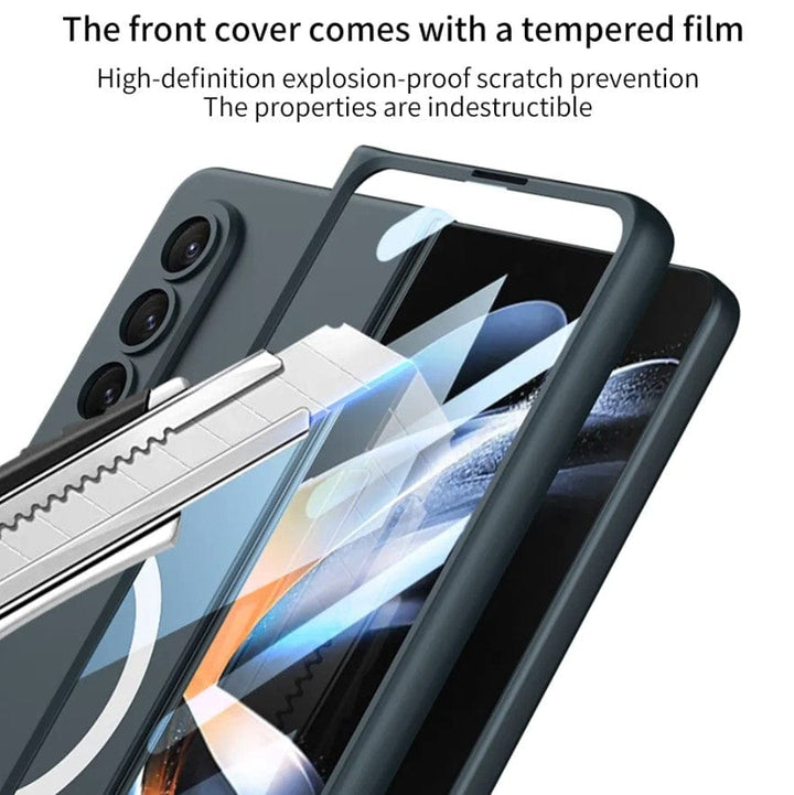 FRATO Fold 4 Collections Samsung Galaxy Z Fold 4 Ultra Thin Magsafe Wireless Charging Matte And Glass Case