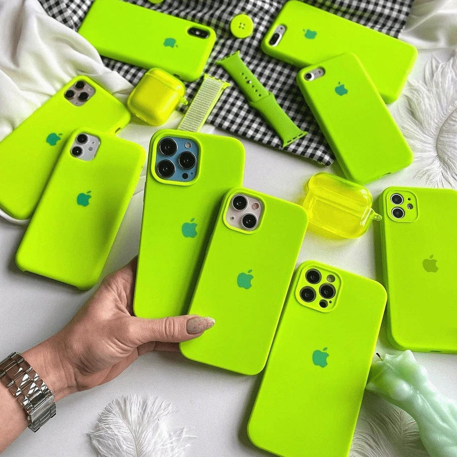 FRATO iPhone Trending iPhone 15 Pro Max iPhone Silicone Case Cover ( Neon Green )