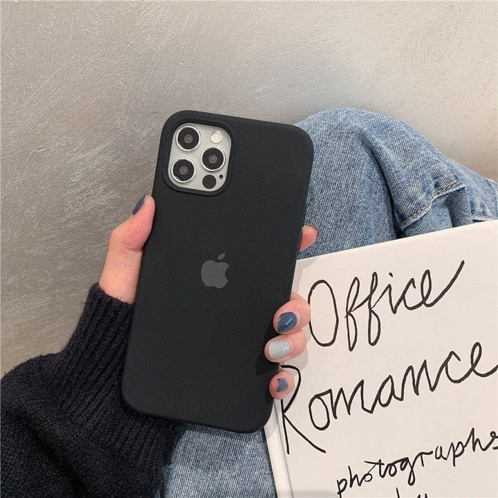 FRATO iPhone Trending iPhone Liquid Silicone Case Cover ( BLACK )