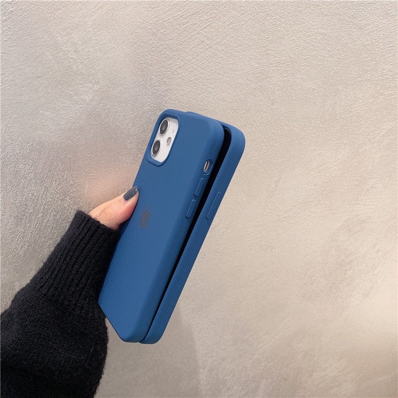 FRATO iPhone Trending iPhone Liquid Silicone Case Cover ( COBALT BLUE )