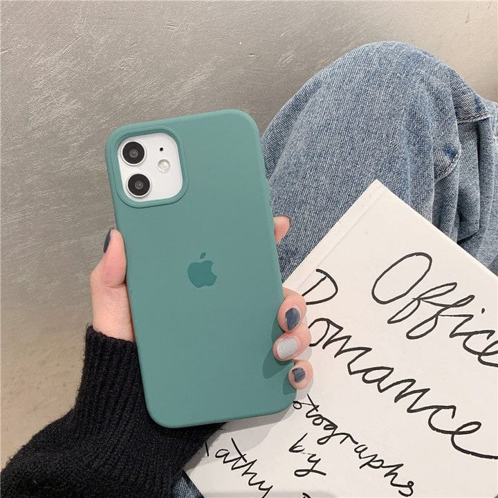 FRATO iPhone Trending iPhone Liquid Silicone Case Cover ( PINE GREEN )