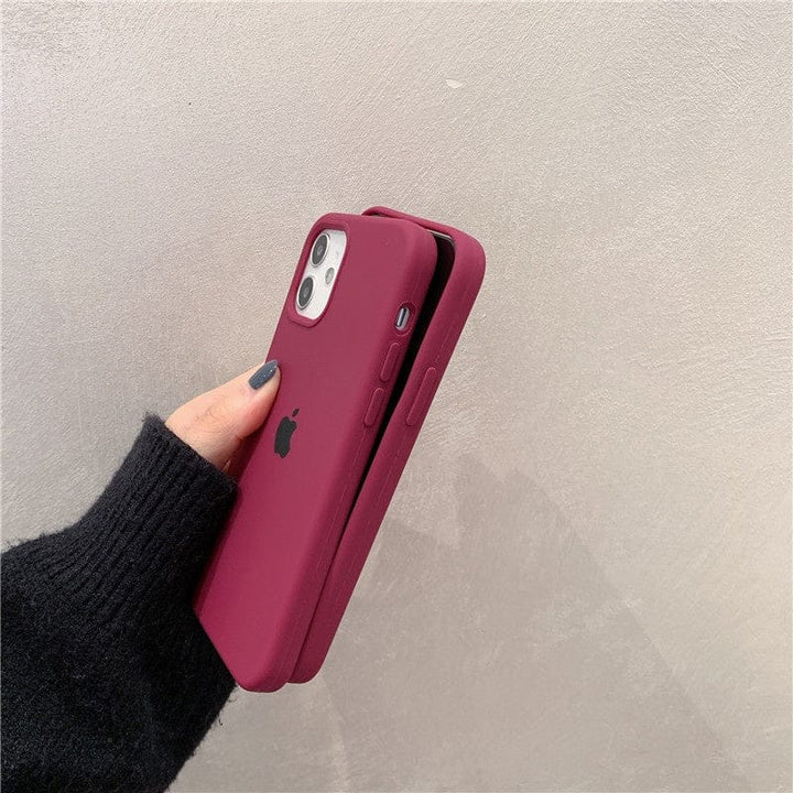 FRATO iPhone Trending iPhone Liquid Silicone Case Cover ( PLUM )