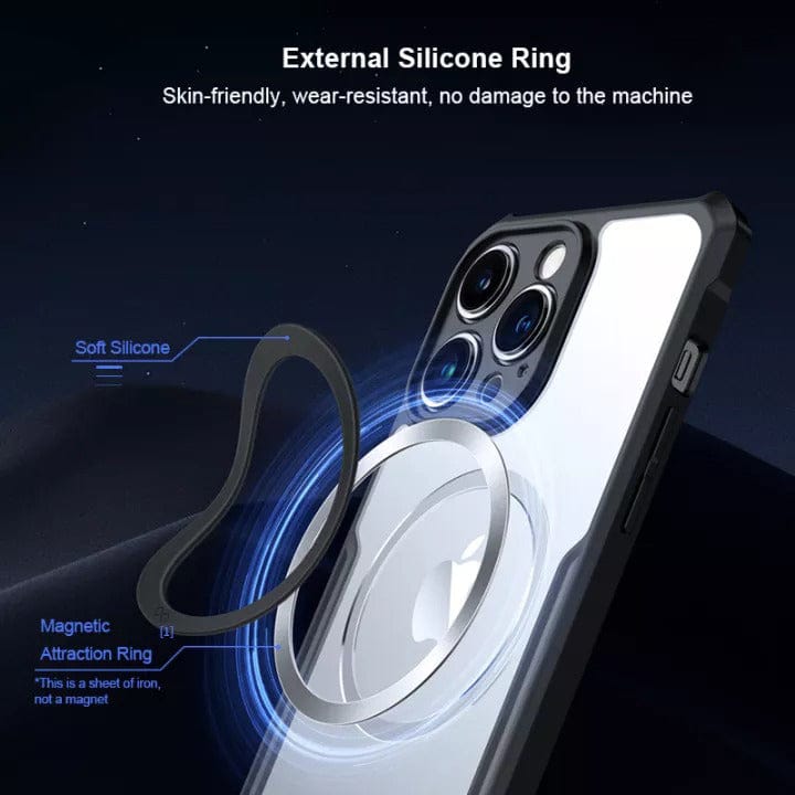 FRATO iPhone Trending iPhone Magsafe Shockproof Airbags Bumper Transparent Back Case Cover