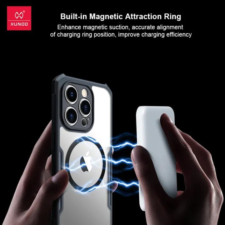 FRATO iPhone Trending iPhone Magsafe Shockproof Airbags Bumper Transparent Back Case Cover