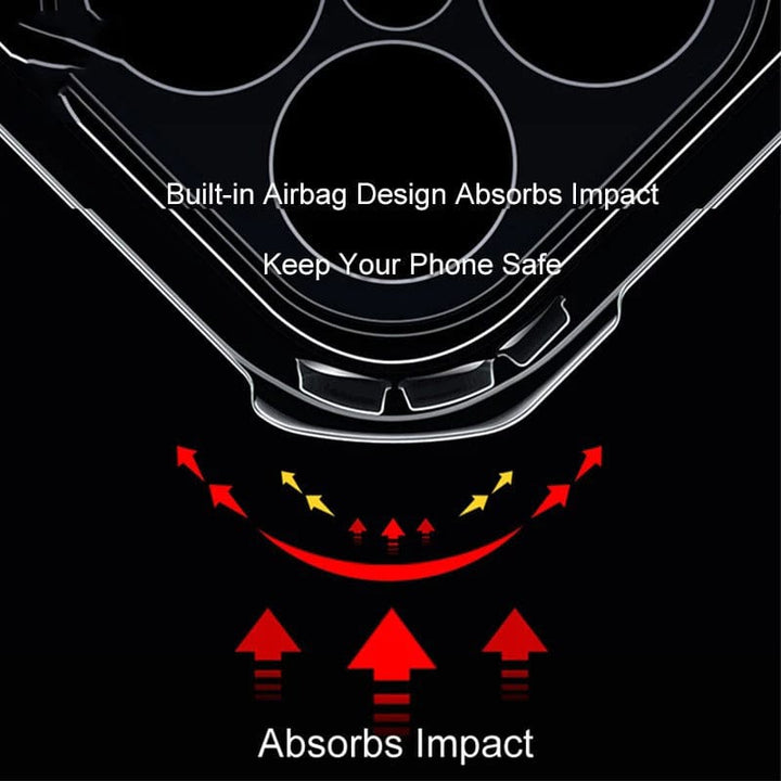 FRATO iPhone Trending iPhone Shockproof Airbags Bumper Transparent Back Cover ( Deep Purple )