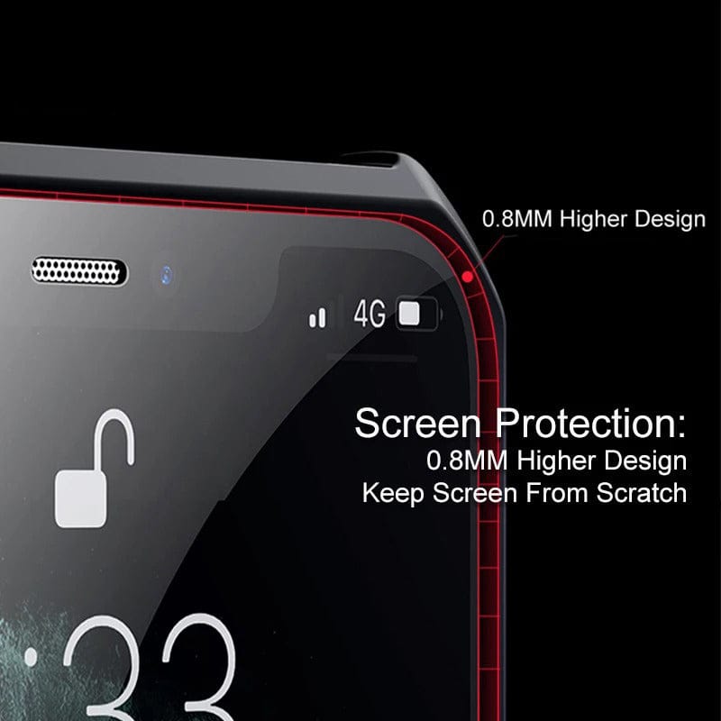 FRATO iPhone Trending iPhone Shockproof Airbags Bumper Transparent Back Cover ( Deep Purple )