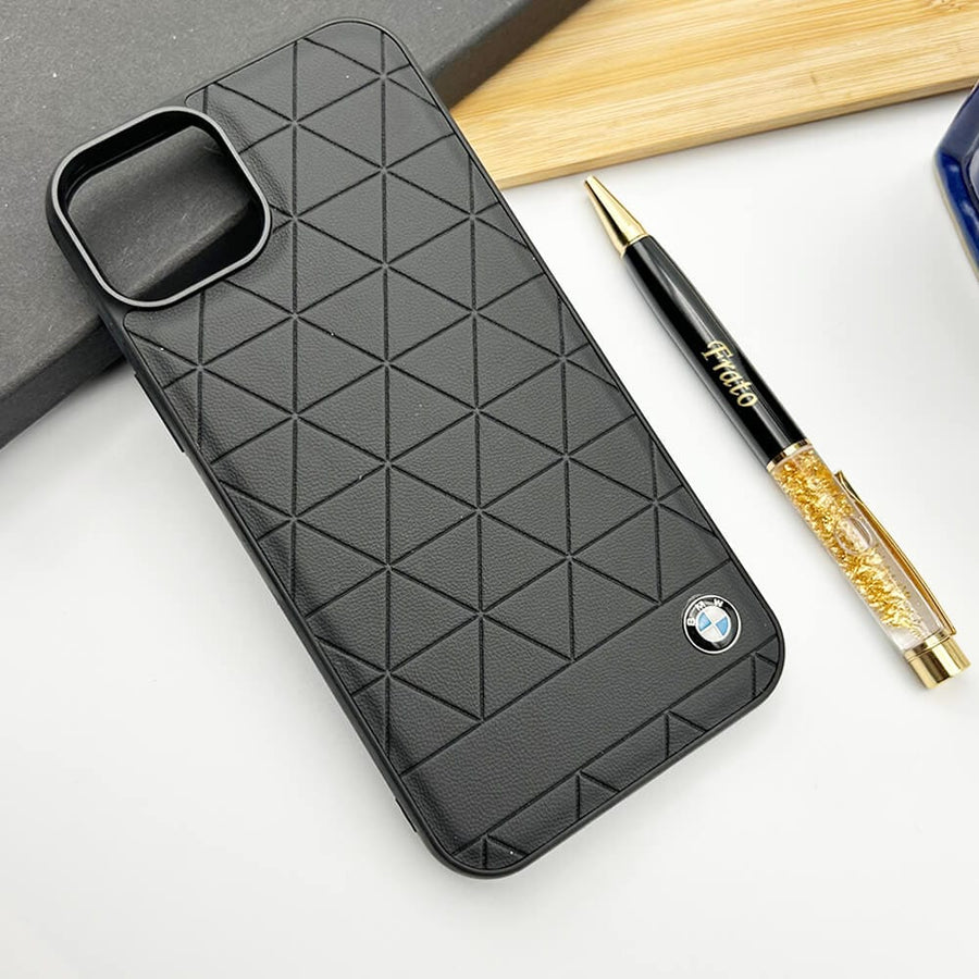 FRATO luxury Case iPhone 15 Pro Max iPhone BMW Sports Car Logo Case Cover - BLACK
