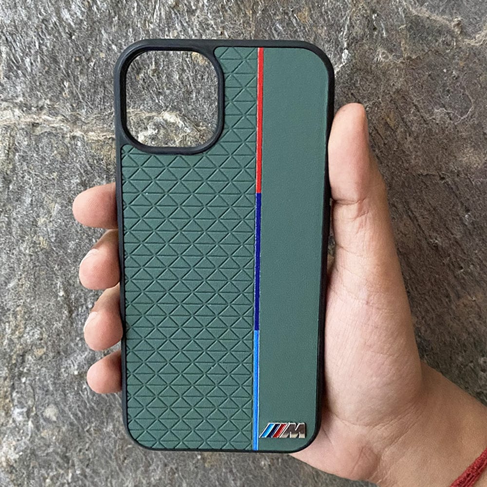 FRATO luxury Case iPhone BMW M Performance Sports Car Logo dual Shade Design Case Cover - Pine Green