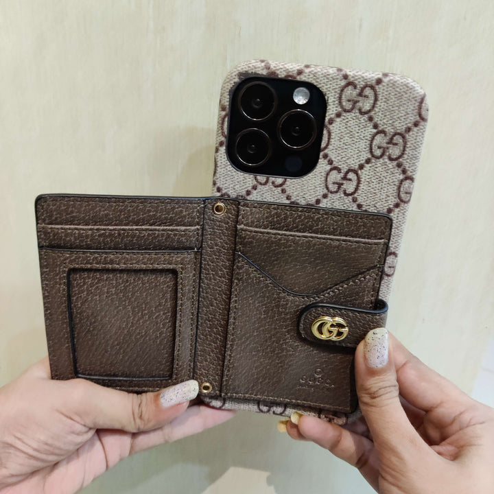FRATO luxury Case iPhone Luxury Brand GG Wallet Case Cover