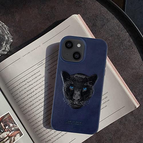 FRATO luxury Case iPhone Luxury Santa Barbara Leather Savana Series Panther Back Cover