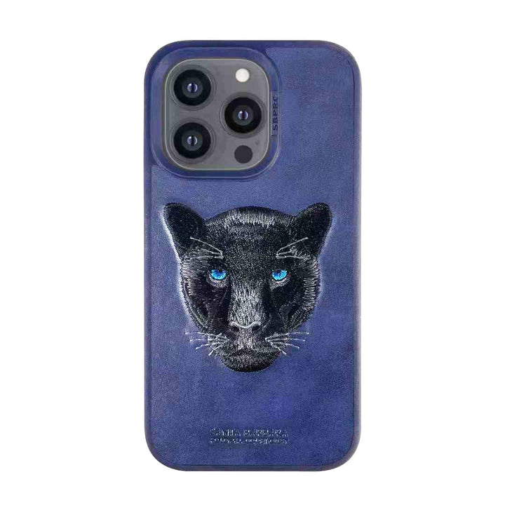 FRATO luxury Case iPhone Luxury Santa Barbara Leather Savana Series Panther Back Cover