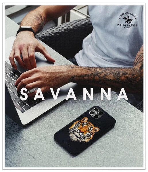 FRATO luxury Case iPhone Luxury Santa Barbara Leather Savana Series Tiger Back Cover