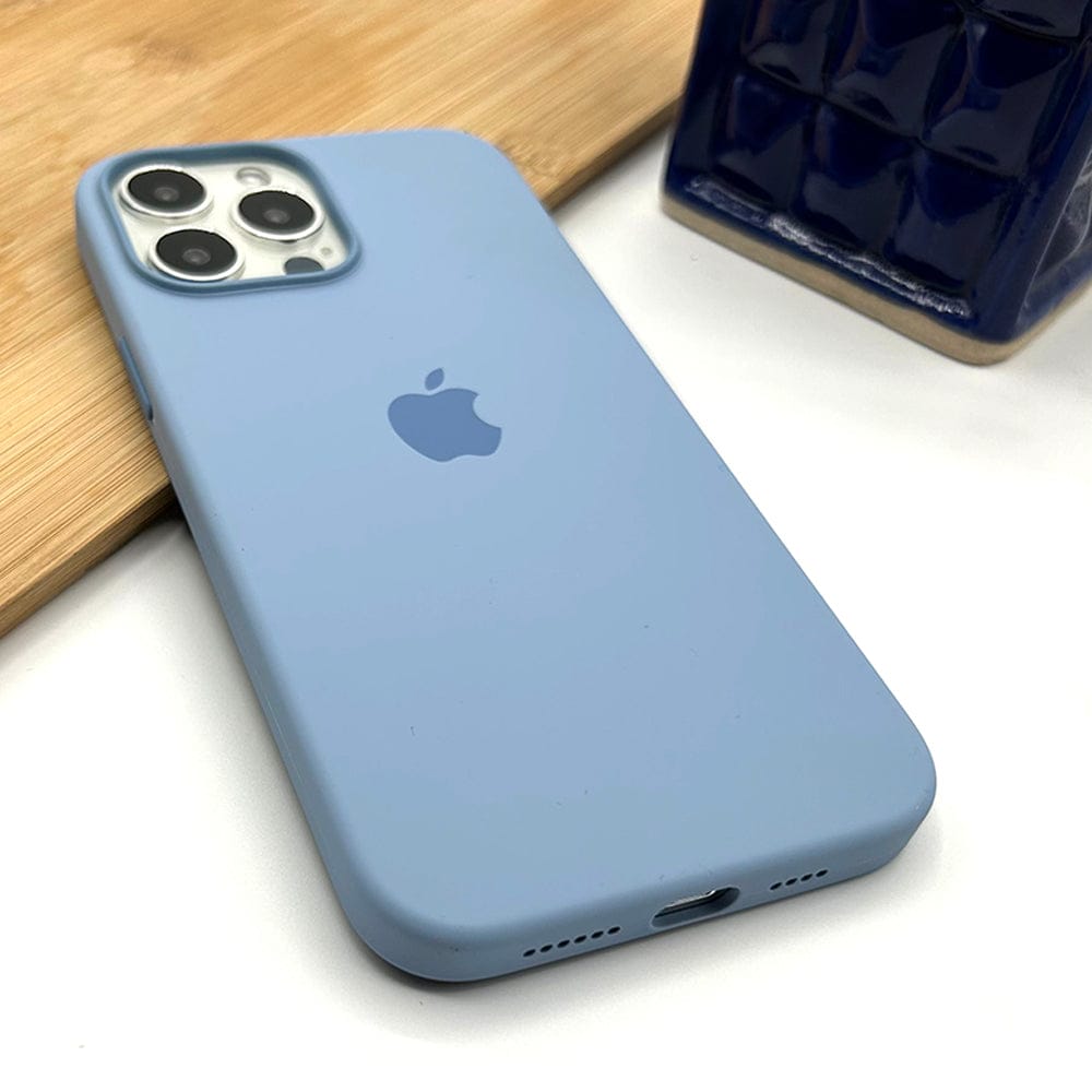 FRATO luxury Case iPhone Magsafe Silk Feel Silicone Case Cover ( Blue )