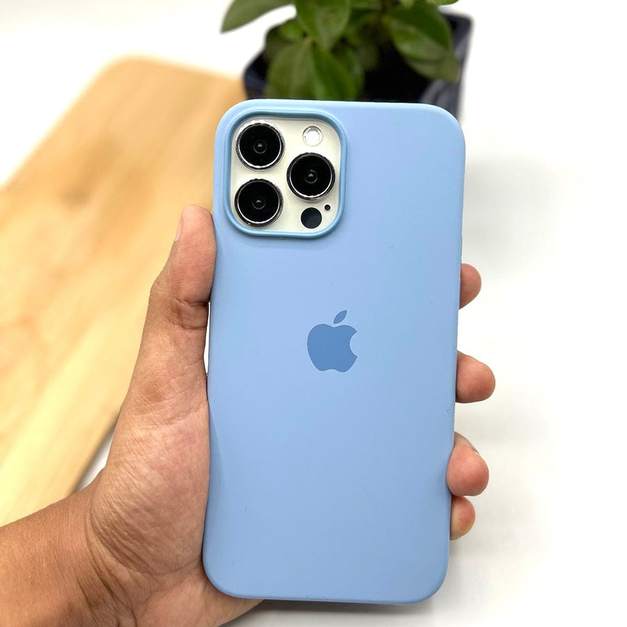 FRATO luxury Case iPhone Magsafe Silk Feel Silicone Case Cover ( Blue )