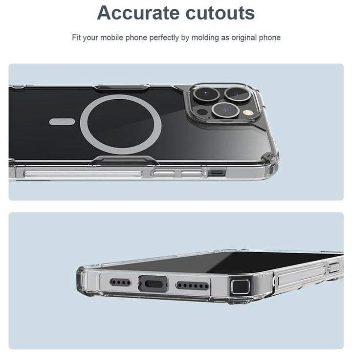 FRATO luxury Case Nillkin iPhone Magsafe Clear Airbag Drop Fall Resistant Magnetic Case Cover
