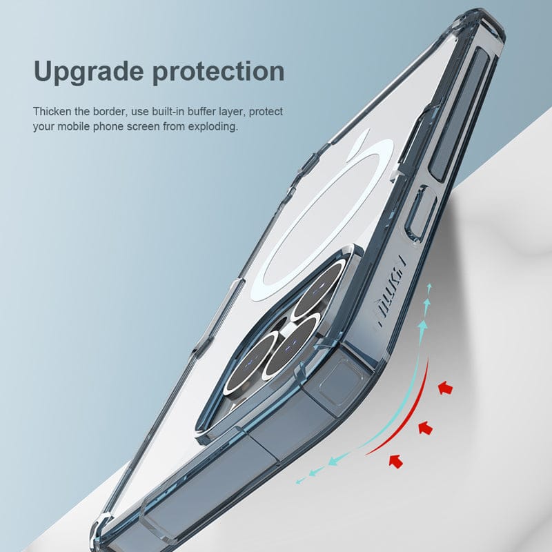 FRATO luxury Case Nillkin iPhone Magsafe Clear Airbag Drop Fall Resistant Magnetic Case Cover