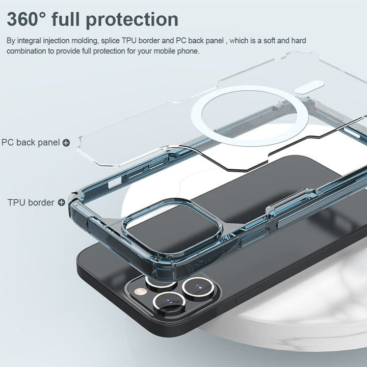 FRATO luxury Case Nillkin iPhone Magsafe Clear Airbag Drop Fall Resistant Magnetic Case Cover