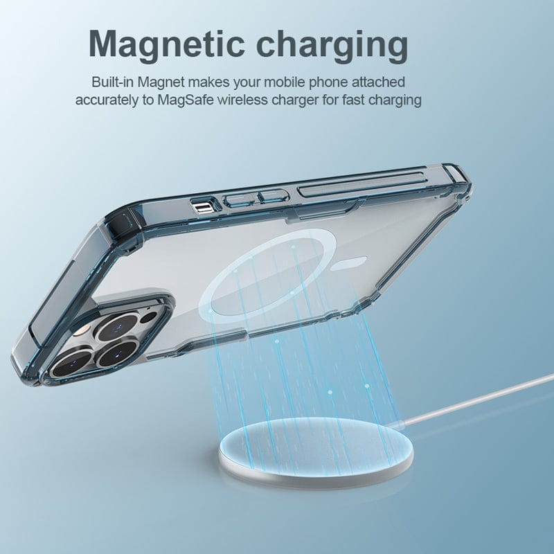 FRATO luxury Case Nillkin iPhone Magsafe Clear Airbag Drop Fall Resistant Magnetic Case Cover