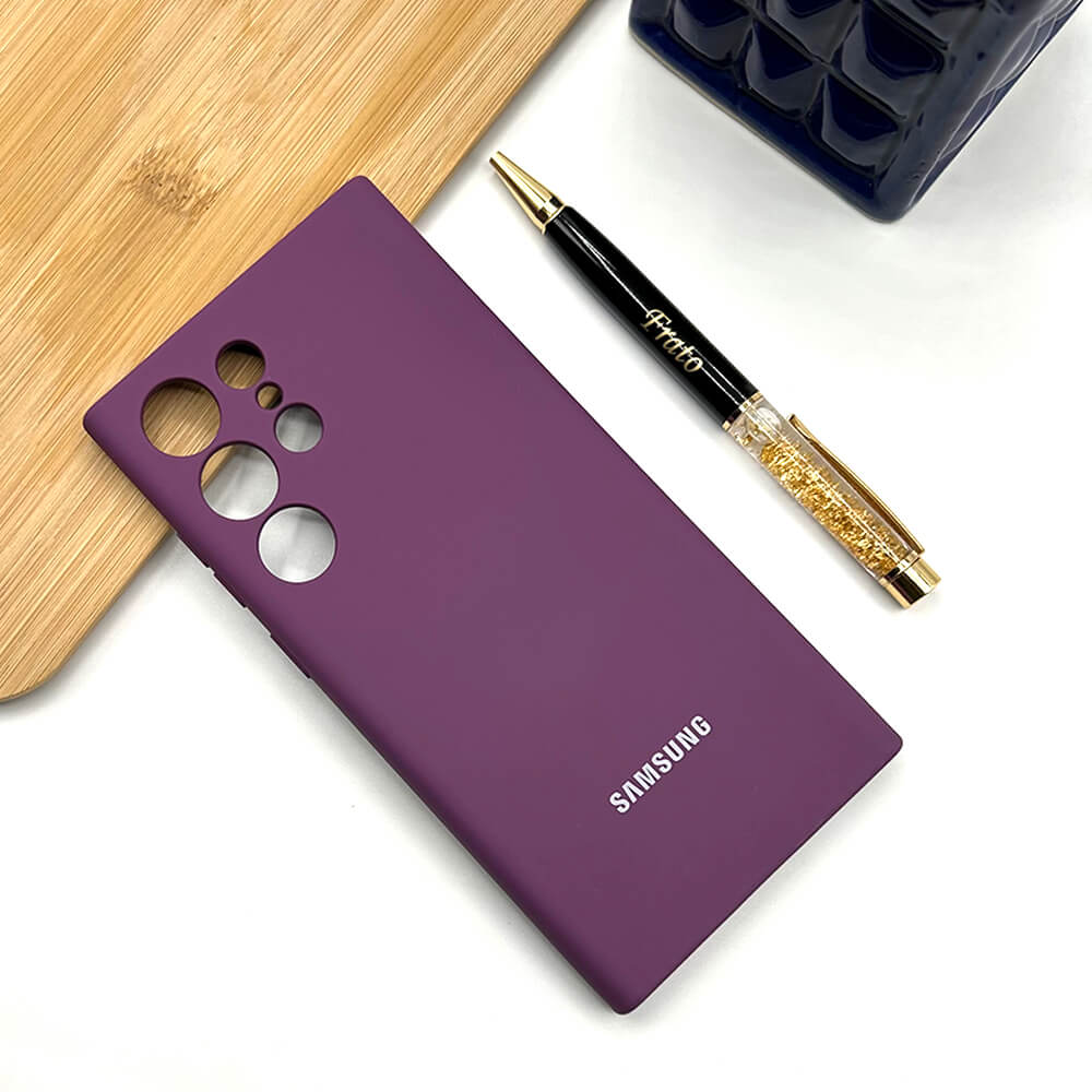 FRATO No Advertising Purple Samsung Galaxy S23 Ultra Liquid Silicone Case Cover