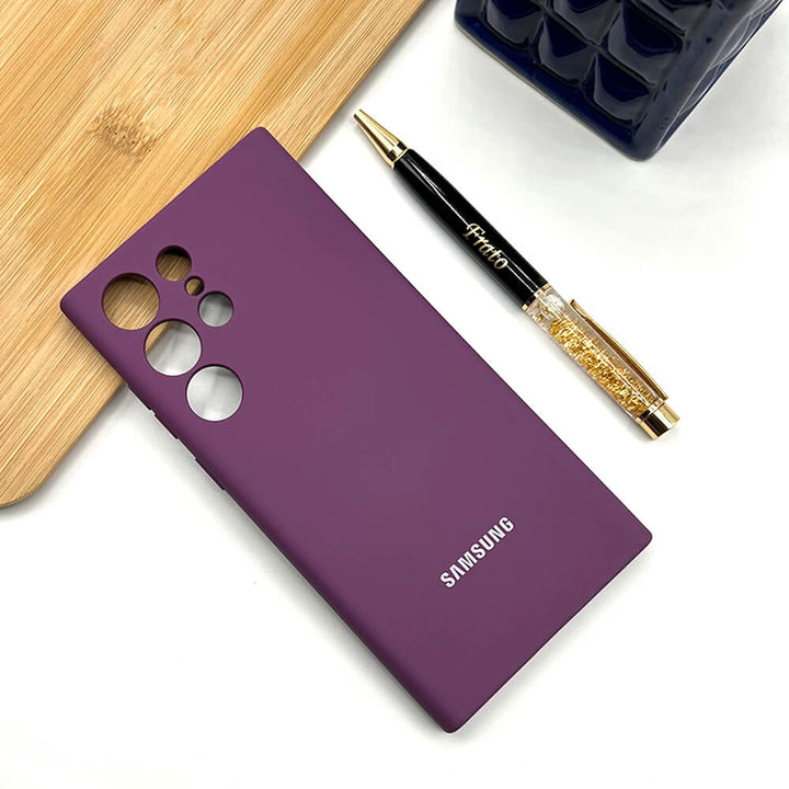 FRATO No Advertising Purple Samsung Galaxy S23 Ultra Liquid Silicone Case Cover