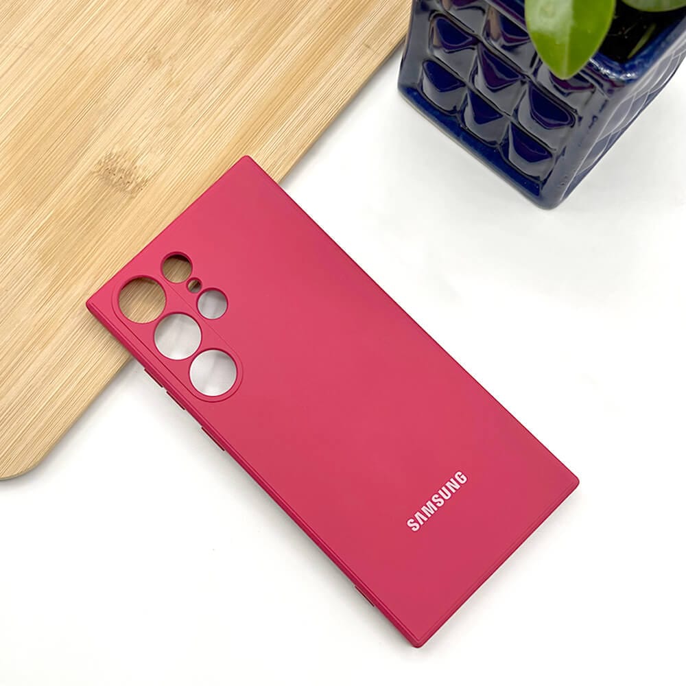 FRATO No Advertising Rose Red Samsung Galaxy S23 Ultra Liquid Silicone Case Cover