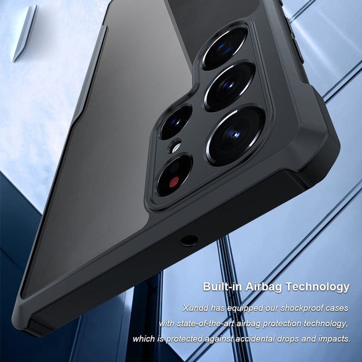 FRATO No Advertising Samsung Shockproof Airbags Bumper Transparent Back Case Cover