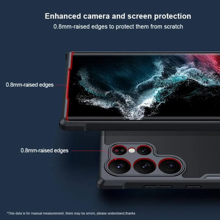 FRATO No Advertising Samsung Shockproof Airbags Bumper Transparent Back Case Cover