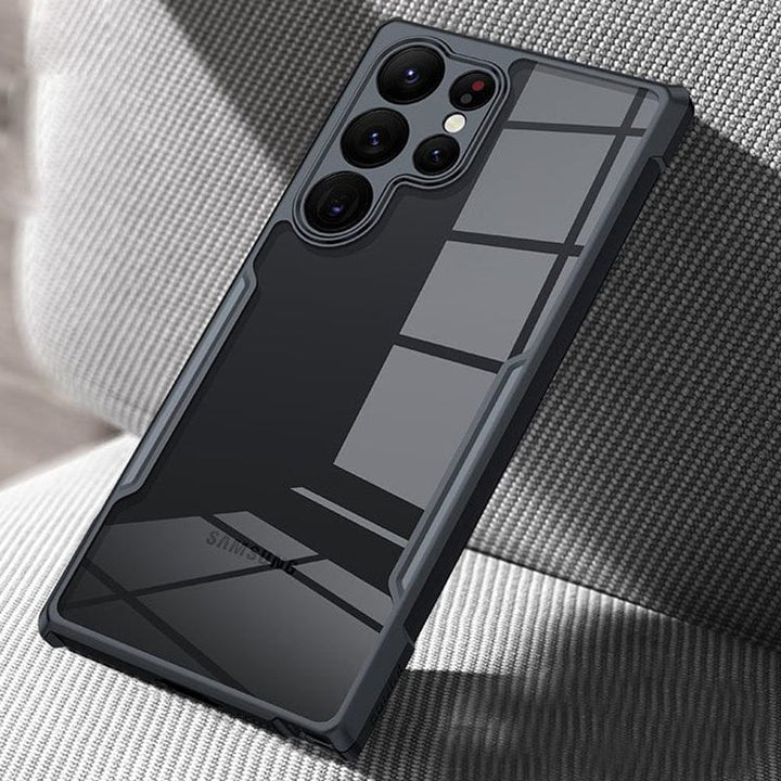 FRATO No Advertising Samsung Shockproof Airbags Bumper Transparent Back Case Cover