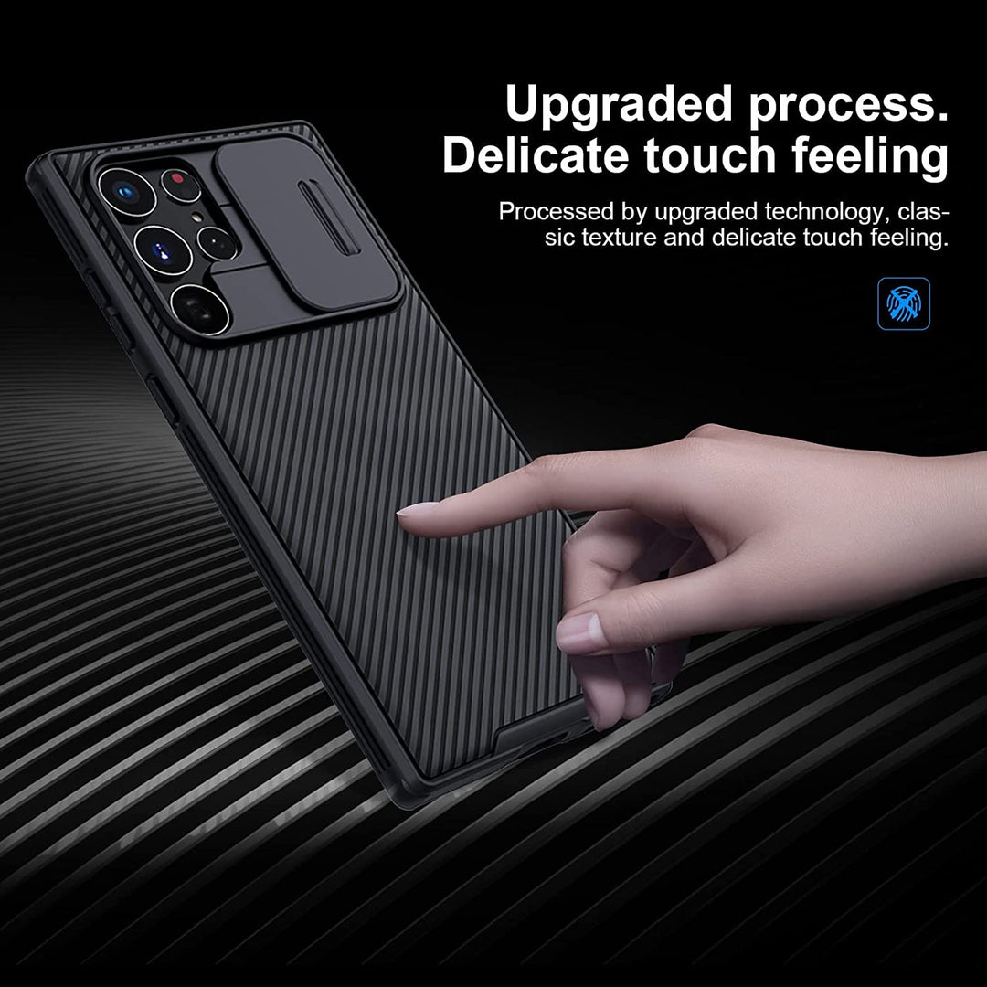 FRATO Samsung S22U Samsung Galaxy S22 Ultra Camshield Case Cover Black