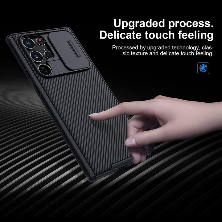 FRATO Samsung S22U Samsung Galaxy S22 Ultra Camshield Case Cover Black
