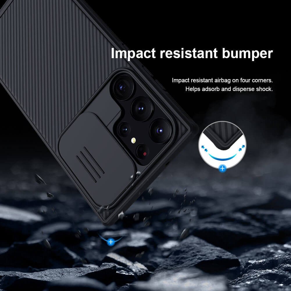 FRATO Samsung S23U Samsung Galaxy S23 Ultra Camshield Case Cover Black
