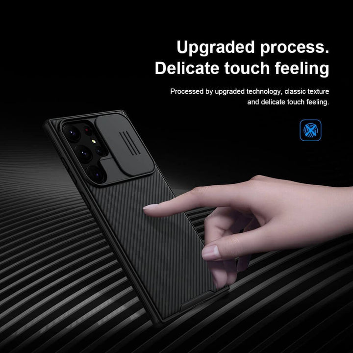 FRATO Samsung S23U Samsung Galaxy S23 Ultra Camshield Case Cover Black