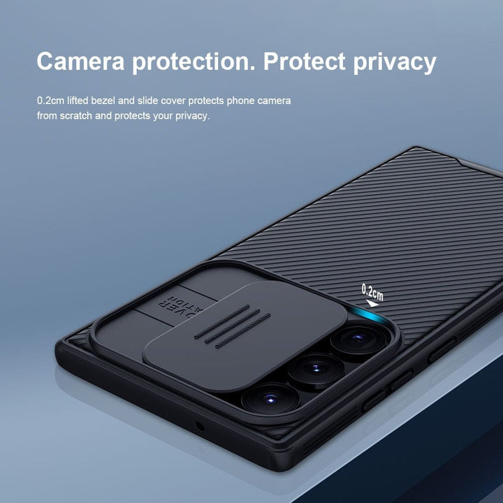 FRATO Samsung S23U Samsung Galaxy S23 Ultra Camshield Case Cover Black