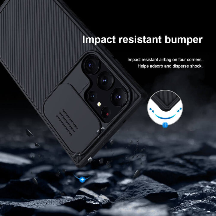 FRATO Samsung S23U Samsung Galaxy S23 Ultra Camshield Case Cover Black