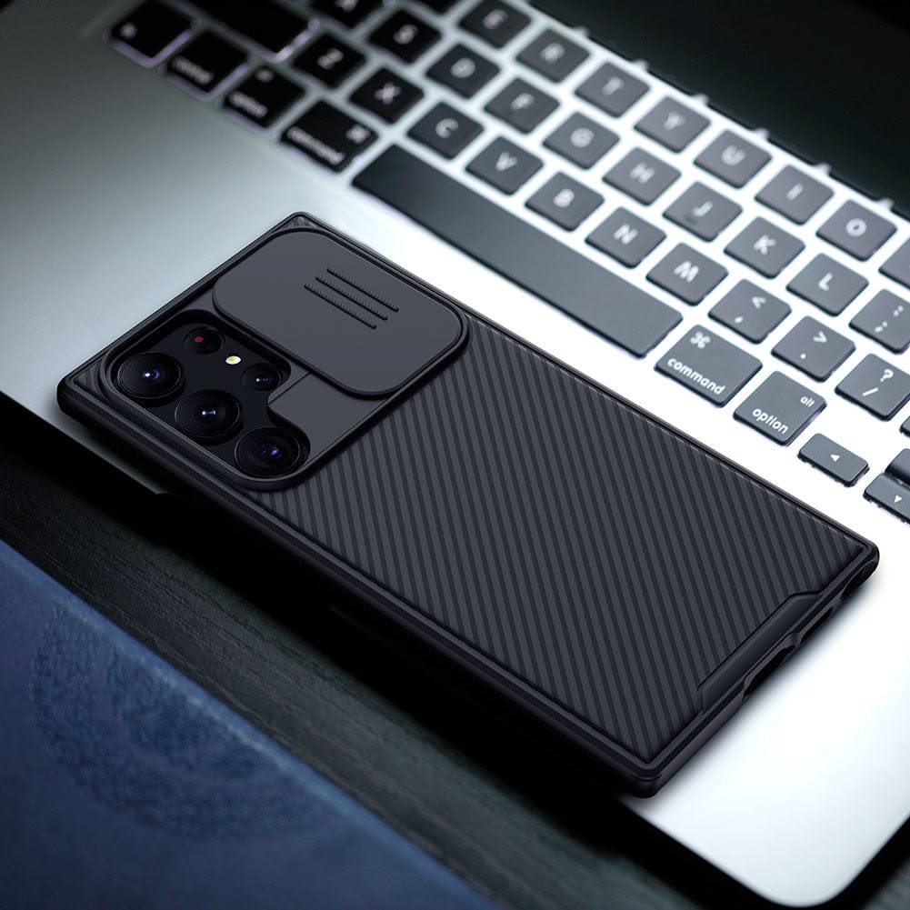 FRATO Samsung S23U Samsung Galaxy S23 Ultra Camshield Case Cover Black