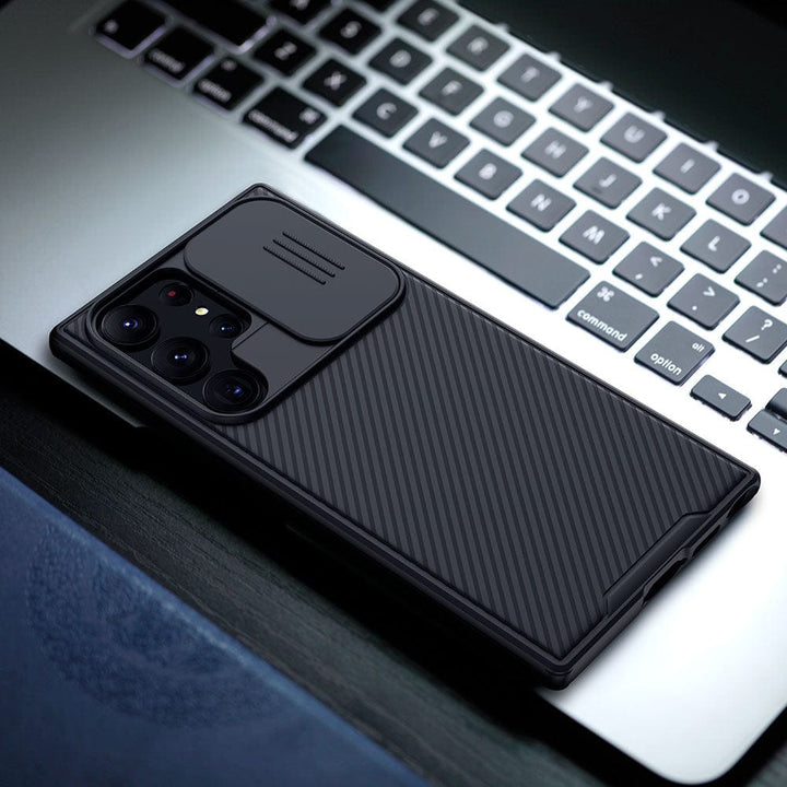 FRATO Samsung S23U Samsung Galaxy S23 Ultra Camshield Case Cover Black