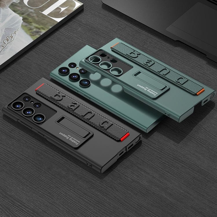 FRATO Samsung S23U Samsung Galaxy S23 Ultra Kickstand Wristband Shockproof Case Cover