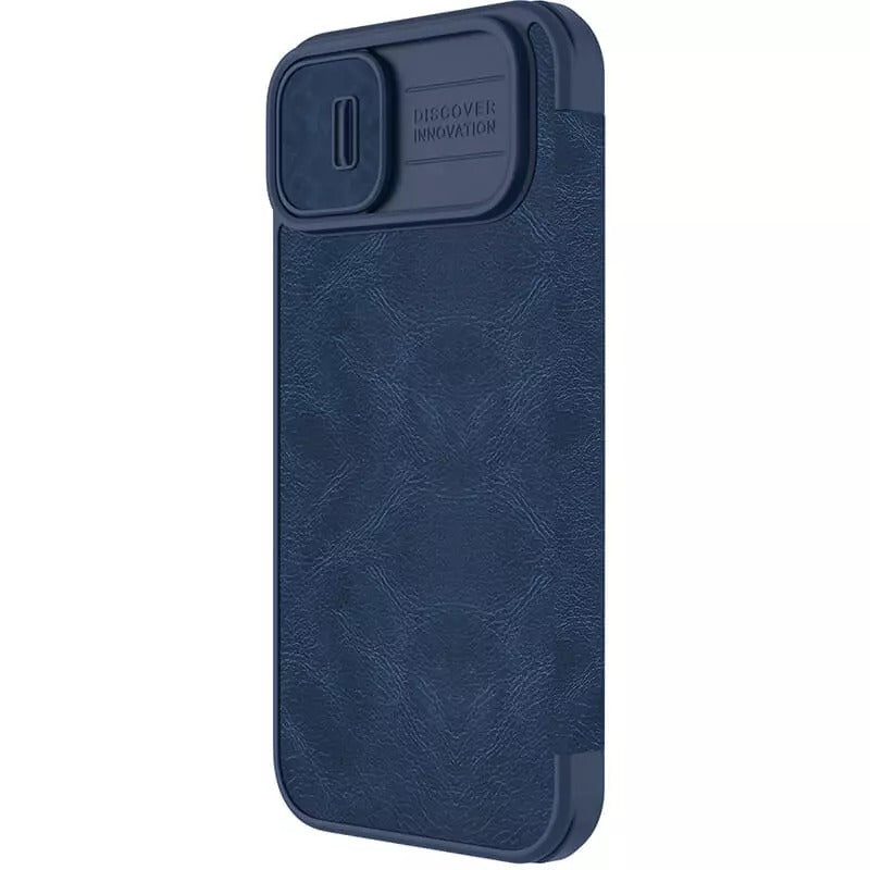 iPhone 14 Camera Protection QIN Leather Flip Case Black
