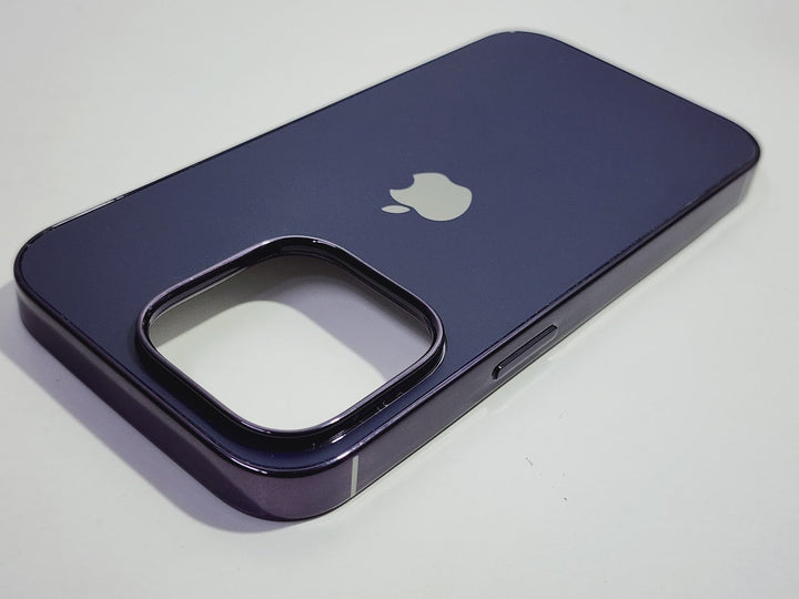 Matte Slim iPhone My Case With CHROME Finished edges Deep Purple