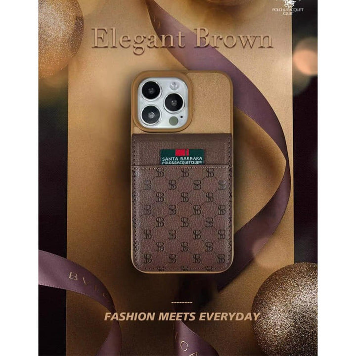 Santa Barbara Luxury Leather Card holder iPhone Cover