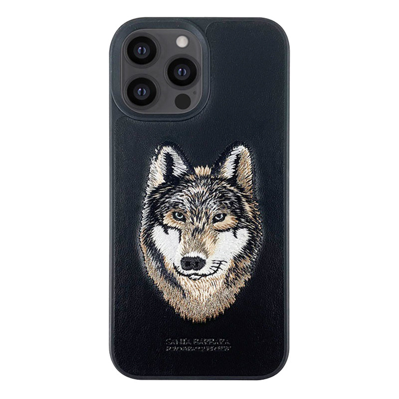 iPhone Luxury Santa Barbara Leather Savana Series Wolf Back Cover freeshipping - Frato